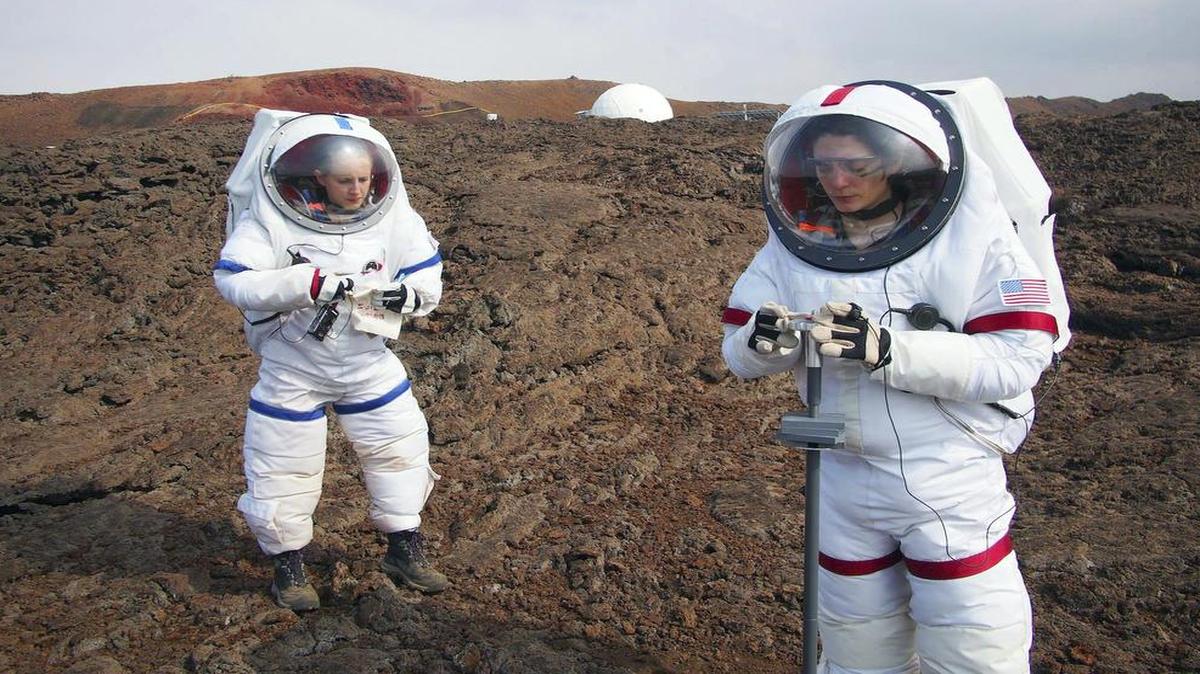 Six researchers will spend eight months in an environment meant to simulate an expedition to Mars, on Mauna Loa on the Big Island of Hawaii. The group will enter the dome and have no physical contact with any humans outside their group, experience a 20-minute delay in communications and are required to wear space suits whenever they leave the compound.
