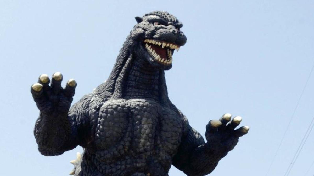 The Godzilla slide at Kurihama Flower Park in Yokosuka, Japan, is popular with children.
