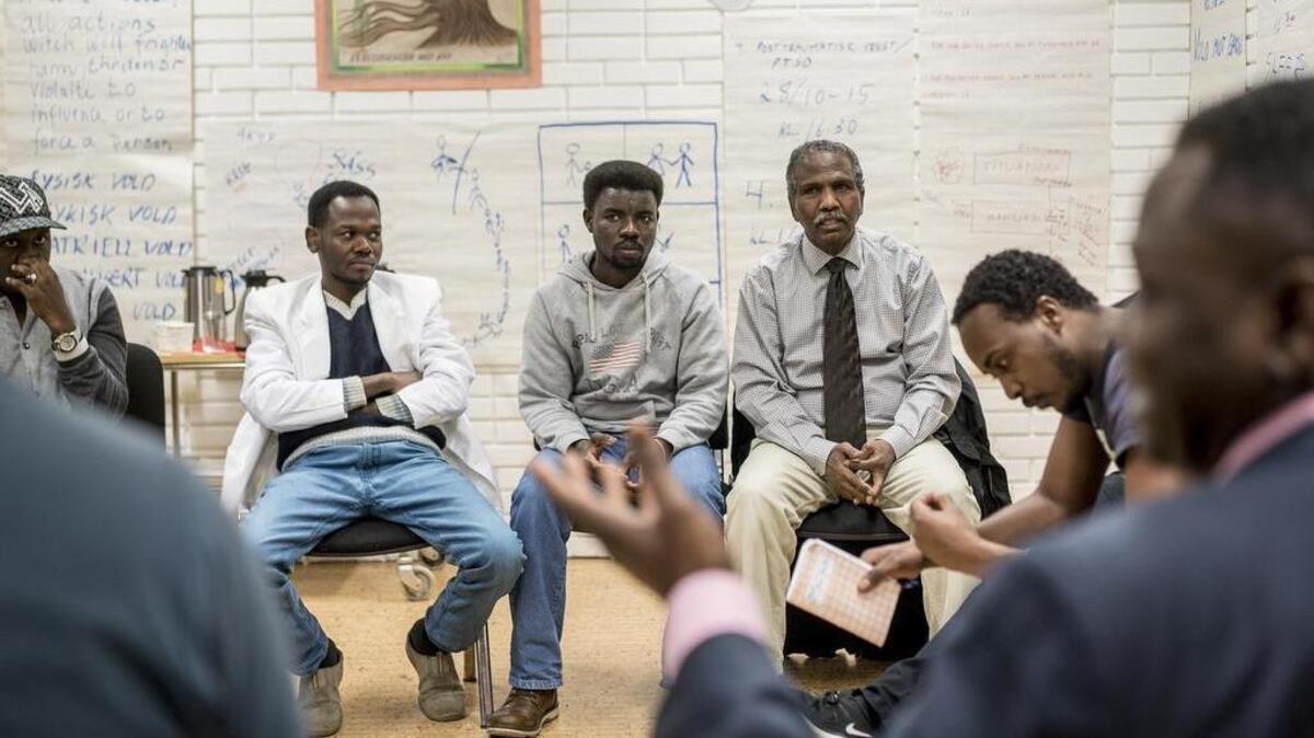 Refugees attend a class focused on differing perceptions of “honor” and how violence that might be seen as honorable in some cultures is shameful and also illegal in Norway, in Lunde, Dec. 9, 2015. Norway has led the way in Europe with programs seeking to combat sexual violence by helping new male immigrants adapt to a society whose norms they may find confusing.