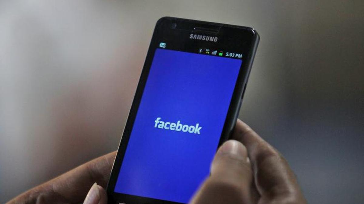 
Facebook on a mobile phone.
