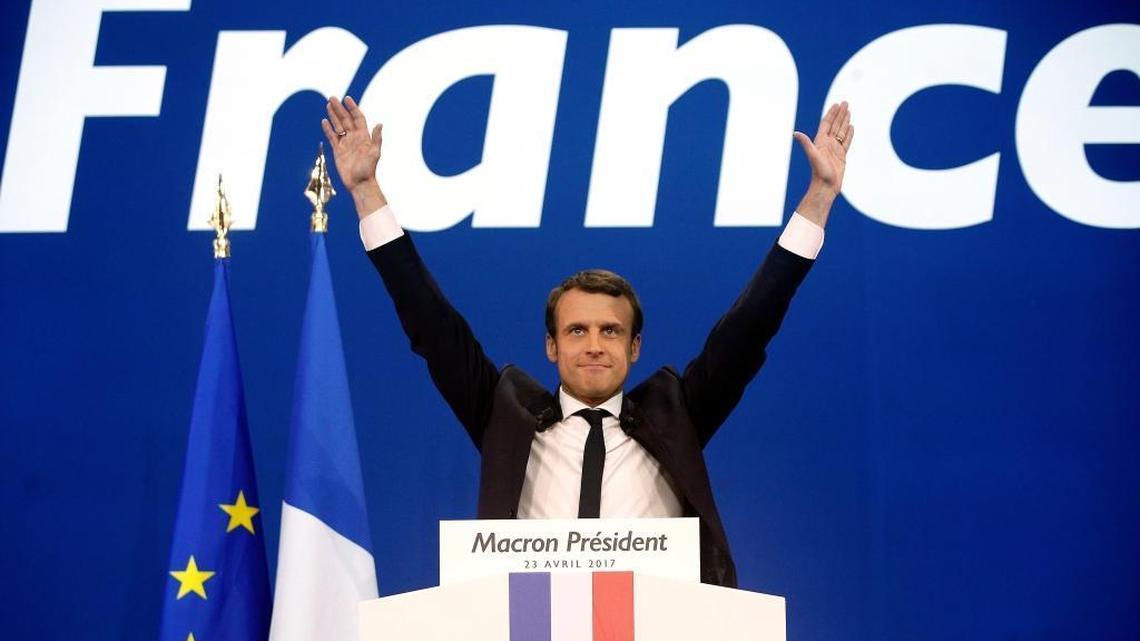 French centrist presidential candidate Emmanuel Macron will face nationalist Marine Le Pen in a May 7 runoff.