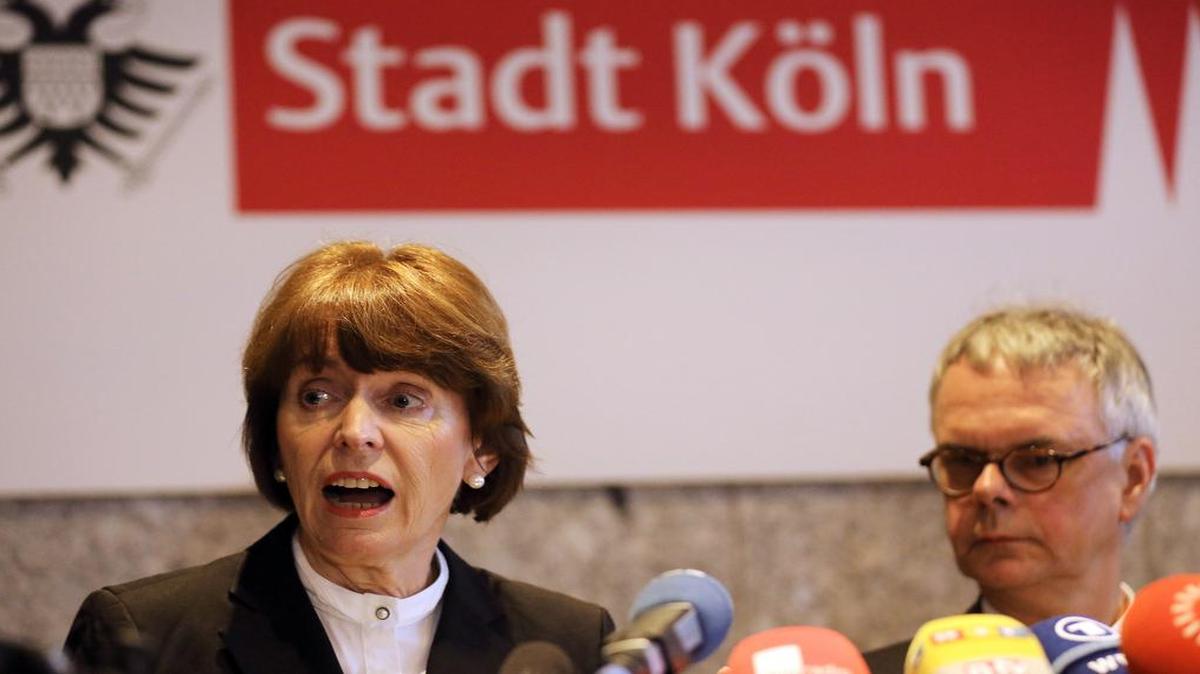 Cologne mayor Henriette Reker, left, condemned a series of sexual assaults in the western German city on New Year's Eve, calling Tuesday for the perpetrators to be “prosecuted in the toughest possible way.” Police say dozens of women reported being sexually assaulted and robbed around Cologne’s main train station, next to the city’s famous cathedral, during the night from Thursday to Friday.