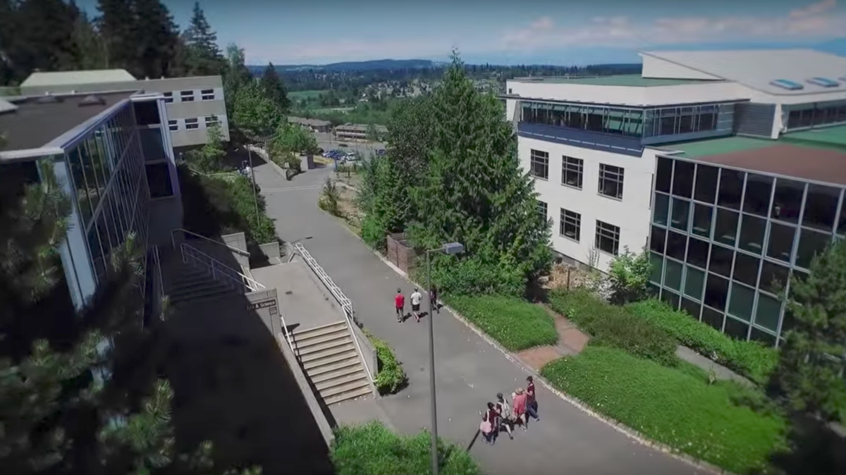 Part of the Vancouver Island University campus.