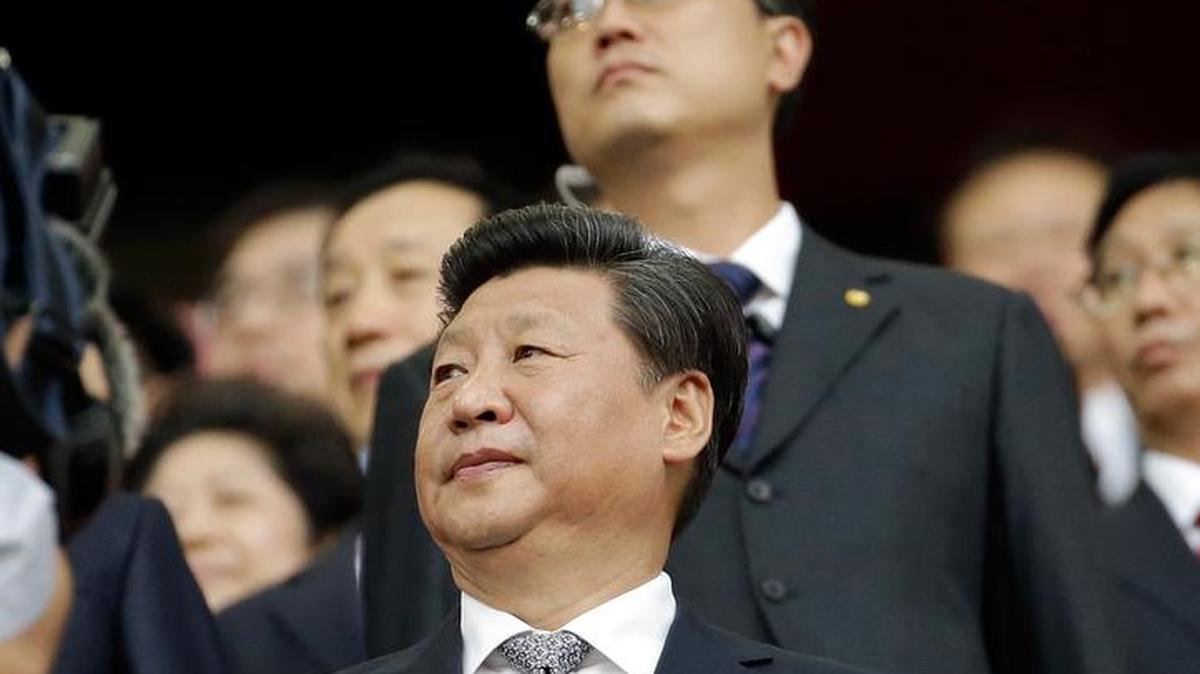
Chinese President Xi Jinping at the opening ceremony of the World Athletics Championships Saturday at the Bird's Nest stadium in Beijing.
