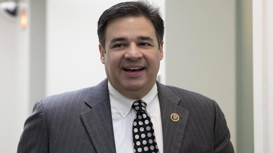Freedom Caucus member Rep. Raul Labrador, R-Idaho, walks from a House GOP candidate forum on Capitol Hill in Washington on Wednesday, Oct. 28, 2015.