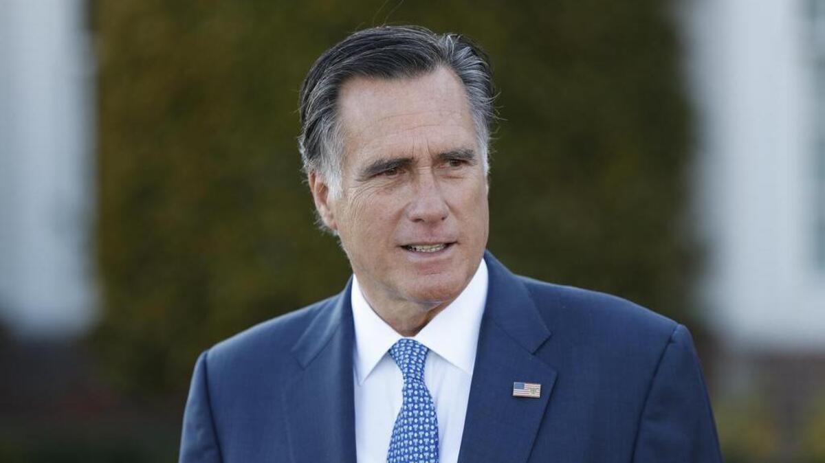Mitt Romney talks to media after meeting with President-elect Donald Trump at Trump National Golf Club Bedminster in Bedminster, N.J., Saturday, Nov. 19, 2016.