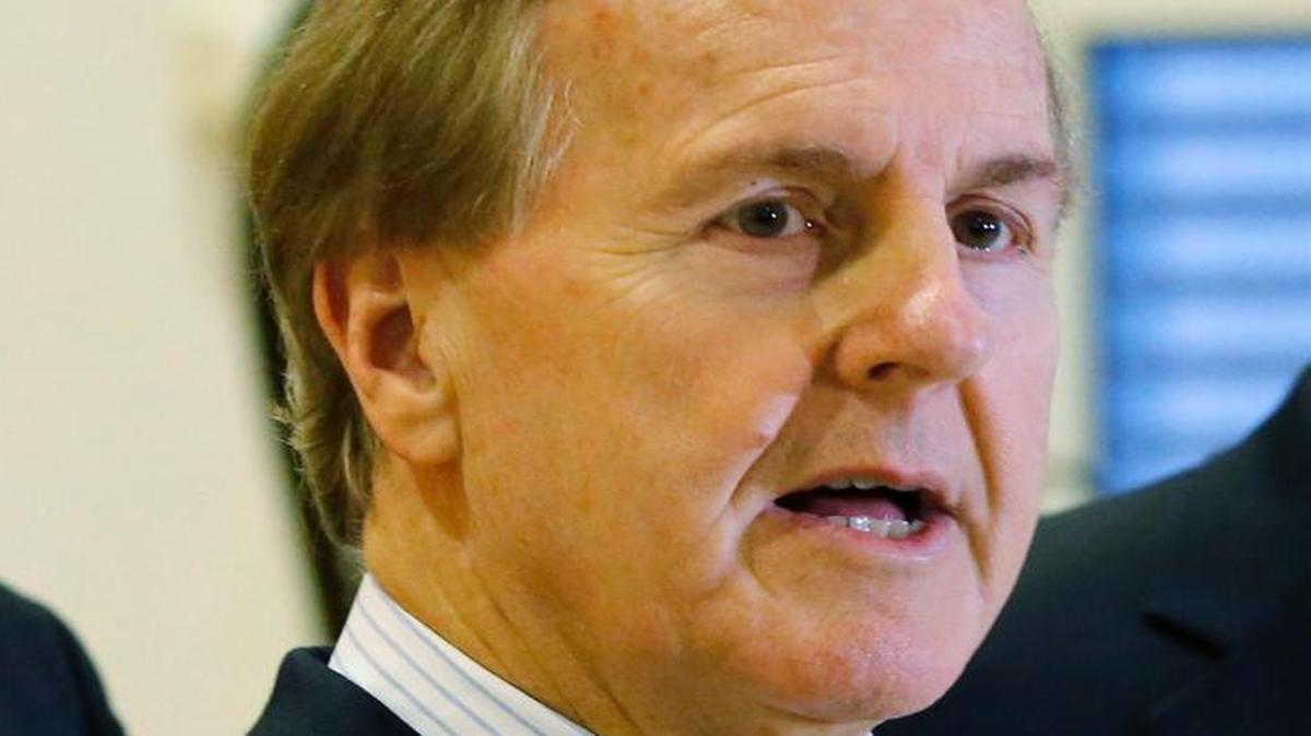 North Carolina Rep. Robert Pittenger is pressing for better international cooperation to intercept financing for Islamic terrorists. He’s shown at the Landstuhl Regional Medical Center in Landstuhl, Germany, on Jan. 28, 2016.