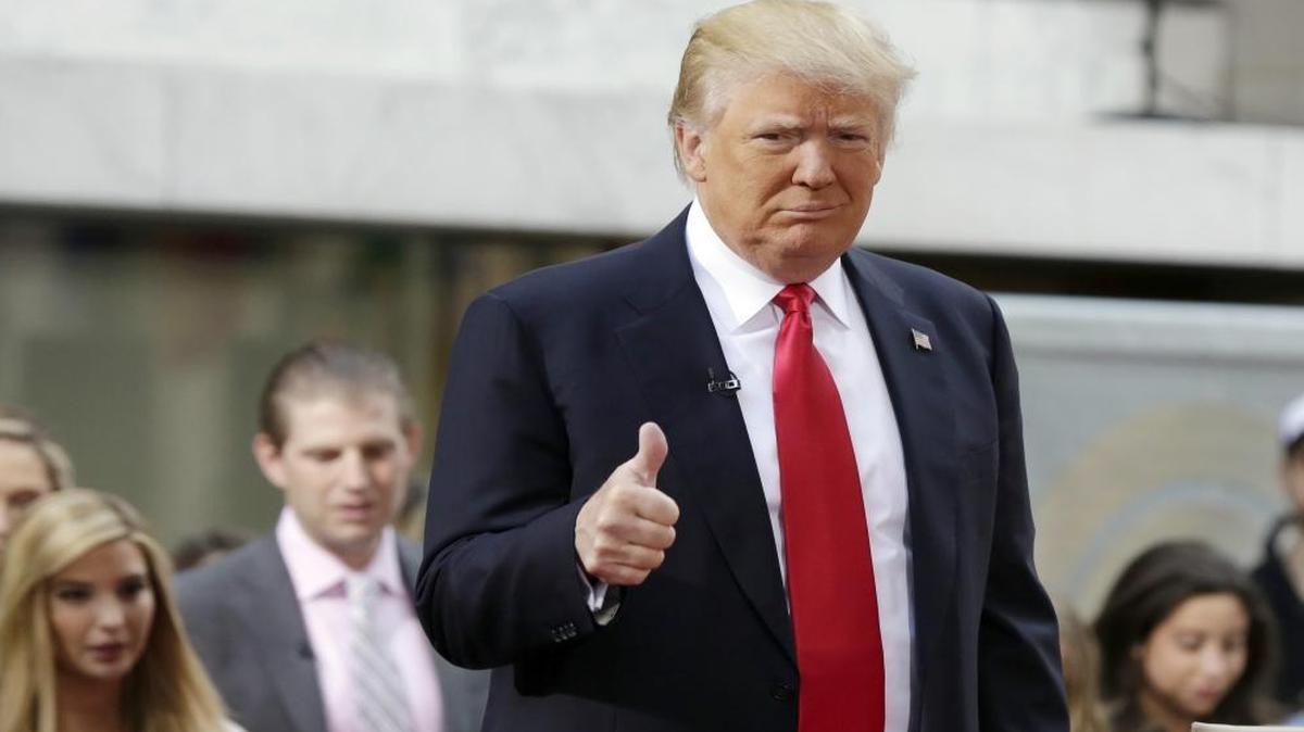 Republican presidential candidate Donald Trump appears on the NBC “Today” television program in New York on Thursday.