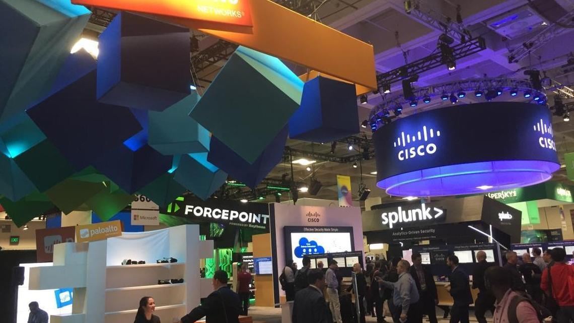 Cybersecurity firms at a recent convention in San Francisco.