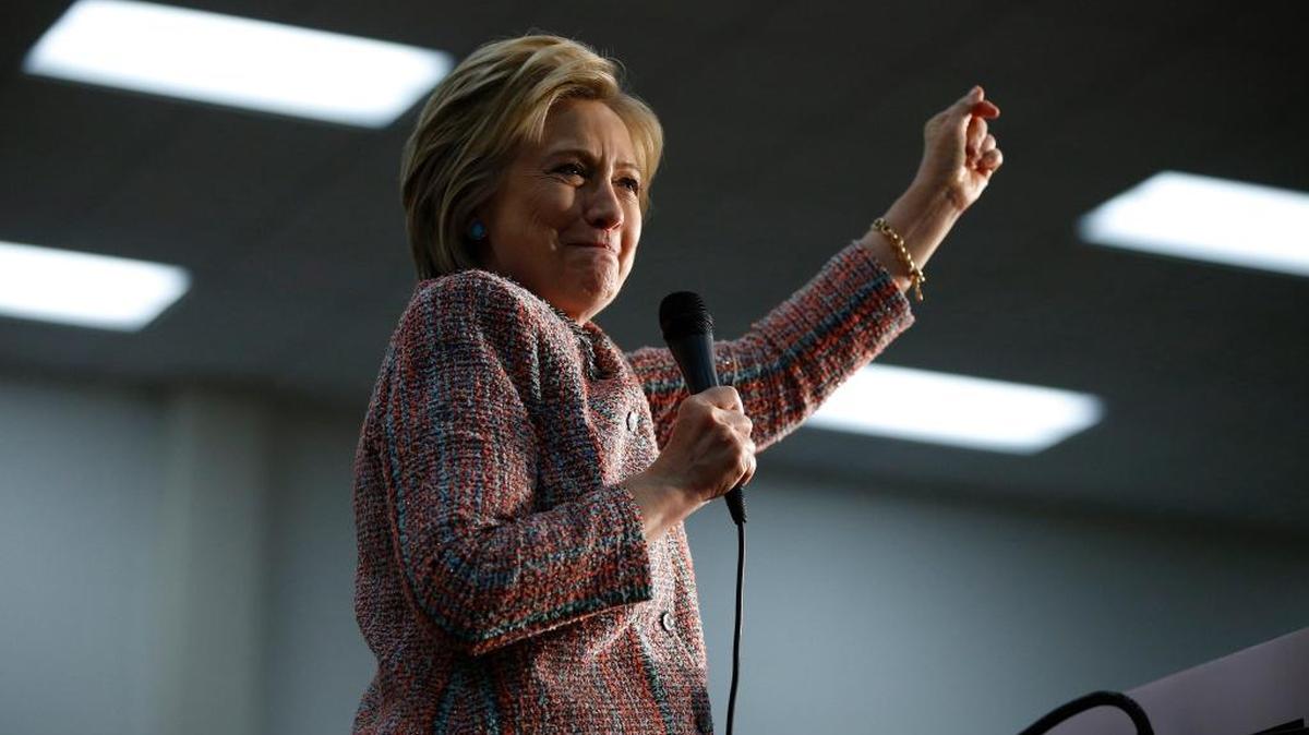 Democratic presidential candidate Hillary Clinton speaks at a United Food and Commercial Workers International Union hall, Wednesday, May 25, 2016, in Buena Park, Calif.