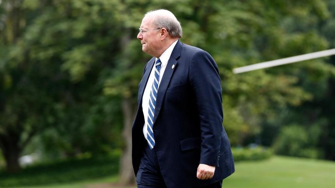 White House Deputy Chief of Staff for Operations Joe Hagin walks to the White House as he arrives on the South Lawn, Monday, Aug. 14, 2017, in Washington. He is the rare Trump staffer to be near-universally respected across the political spectrum.