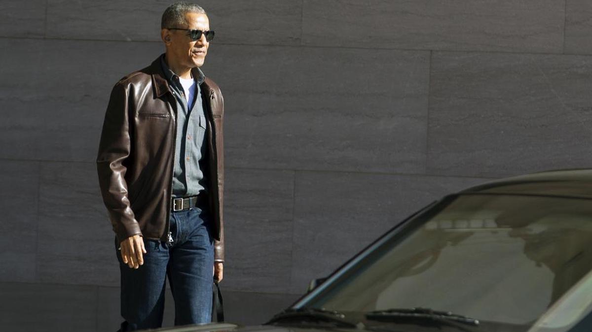 Former President Barack Obama leaves the National Gallery of Art in Washington, Sunday, March 5, 2017. Caught in glimpses over the past few weeks, Barack and Michelle Obama appear relatively rested and refreshed, even as they continue to decompress after eight years in the White House.