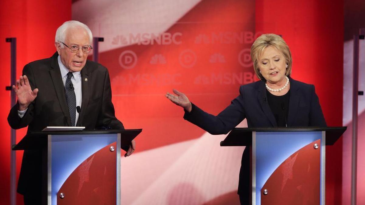 Sen. Bernie Sanders, I-Vt, and Democratic presidential front-runner Hillary Clinton spar during a Democratic presidential primary debate hosted by MSNBC at the University of New Hampshire in Durham, N.H., on Feb. 4, 2016. The pair will debate Wednesday night at Miami-Dade College in Miami. Thirty-six-plus hours of televised debates in the 2016 presidential campaign have brought us Marco Rubio’s robotic moment, Donald Trump’s jaw-dropping sexual innuendo, Sanders’ dismissal of Clinton’s “damn emails” and Clinton’s denunciation of Sanders for an “artful smear.” Oh, and we’ve heard about issues, too.