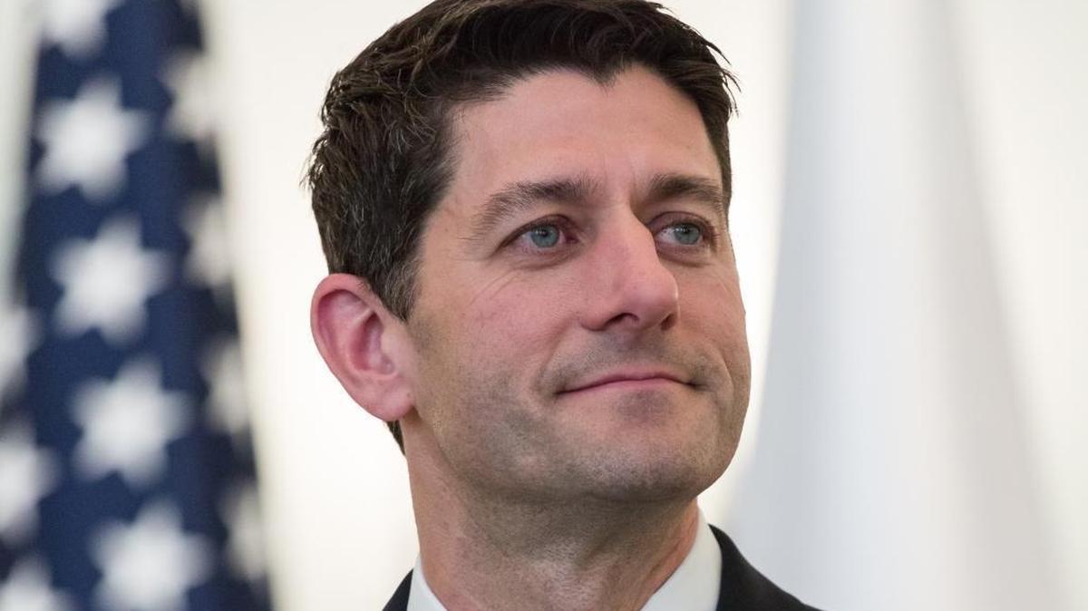 House Speaker Paul Ryan speaks to the media after a meeting with Polish President Andrzej Duda on April 21, 2017, in the presidential palace in Warsaw, Poland. Ryan will likely need Democratic votes to pass a budget proposal to fund the government through September.