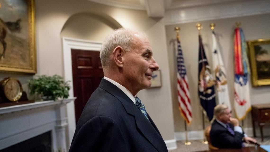 President Donald Trump's Chief of Staff John Kelly attends a meeting between President Donald Trump and Republican Senators on immigration in the Roosevelt Room at the White House, Thursday, Jan. 4, 2018, in Washington.