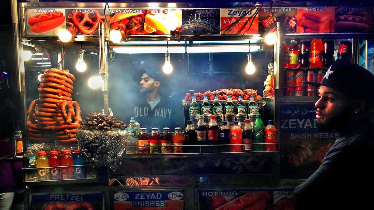 Food carts can be seen in every part of New York City. The mobile carts are a common way that some new immigrants get their start in business in the U.S.