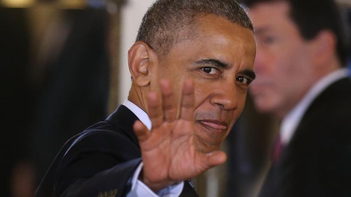 U.S. President Barack Obama salutes as he enter the government house in Buenos Aires, Argentina, Wednesday, March 23, 2016. Obama is on a two day official visit to Argentina. It is the first visit to Argentina by a U.S. president since George W. Bush came here in 2005.