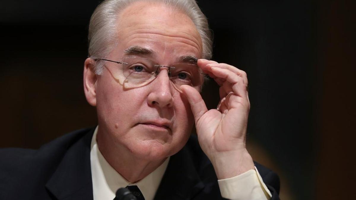 In this Jan. 24, 2017, file photo, Health and Human Services Secretary-designate Rep. Tom Price, R-Ga. pauses while testifying on Capitol Hill in Washington at his confirmation hearing before the Senate Finance Committee. The Trump administration and congressional Republicans are considering a series of actions to stabilize health insurance markets for some 18 million people who buy their own policies.