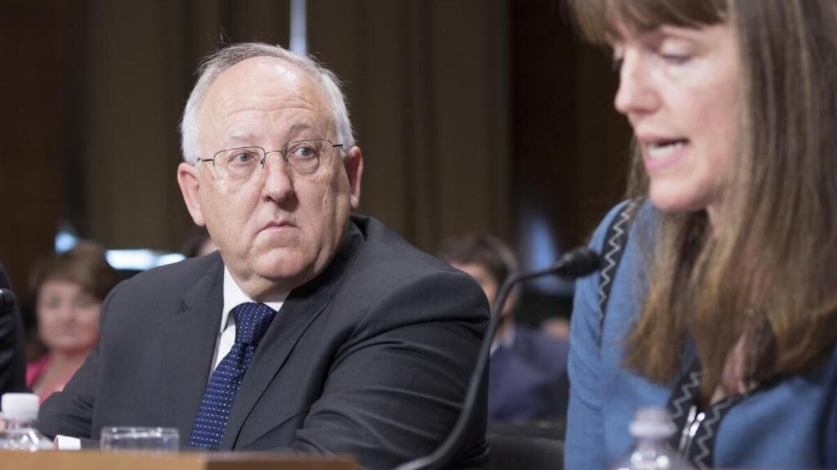 The Senate Judiciary Committee on Thursday approved David Nye, left, as a new federal judge for Idaho. Nye is shown here listening to Buffalo attorney Kathleen Sweet, right, at a hearing before the Judiciary Committee hearing in Washington, D.C., on June 21, 2016. Nye was nominated by President Barack Obama in April to replace the retiring Judge Edward Lodge.