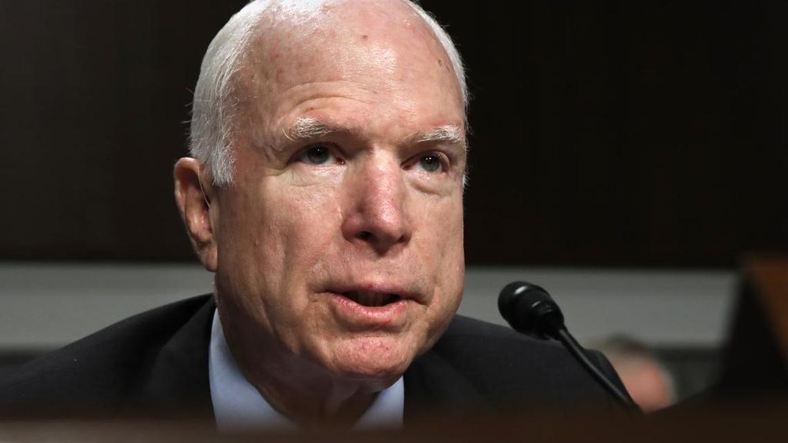 Senate Armed Services chairman Sen. John McCain, R-Ariz., speaks during a hearing on 'Recent United States Navy Incidents at Sea', Tuesday, Sept. 19, 2017, on Capitol Hill in Washington.