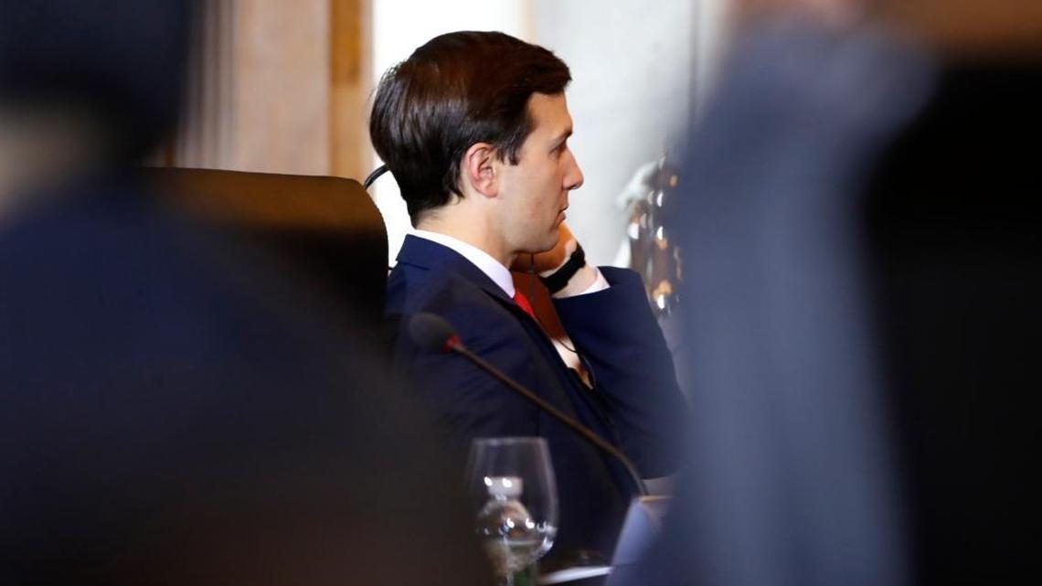 White House senior adviser Jared Kushner listens to translation as Chinese Vice Premier Wang Yang speaks during the opening of the U.S.-China Comprehensive Economic Dialogue on July 19 at the Treasury Department in Washington.