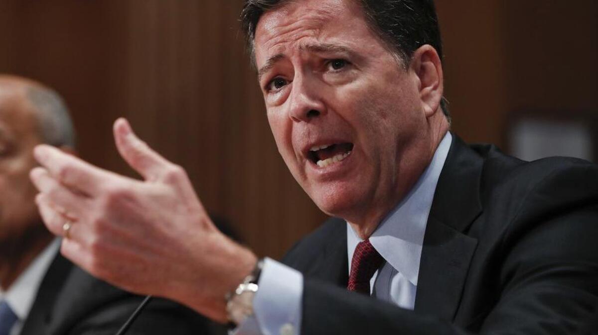 In this Sept. 27, 2016 file photo, FBI Director James Comey testifies on Capitol Hill in Washington.
