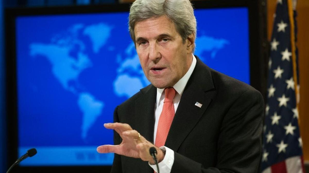 Secretary of State John Kerry speaks during a news conference at the State Department in Washington, Thursday, Jan. 5, 2017.