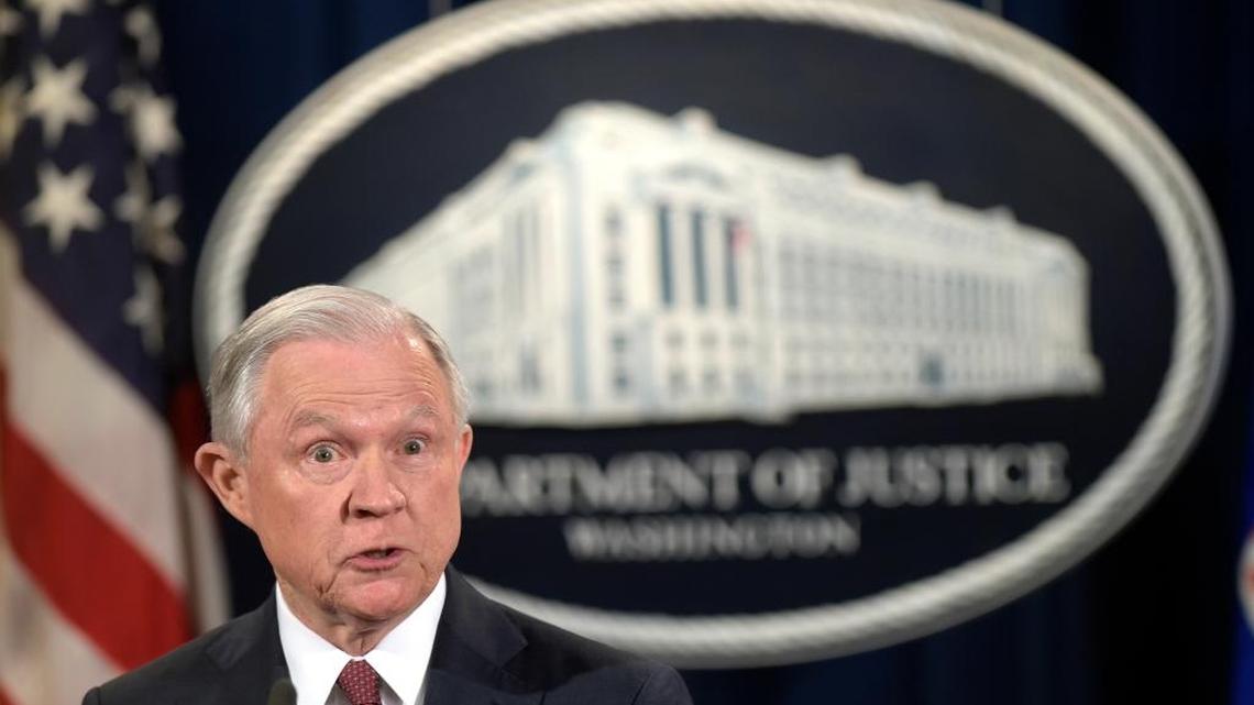 Attorney General Jeff Sessions makes a statement at the Justice Department in Washington on Tuesday, Sept. 5, 2017, on President Barack Obama's Deferred Action for Childhood Arrivals, or DACA program. (AP Photo/Susan Walsh)