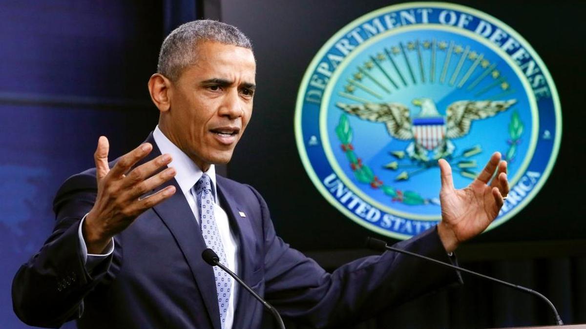 President Barack Obama at a news conference at the Pentagon on Thursday, Aug. 4, 2016.