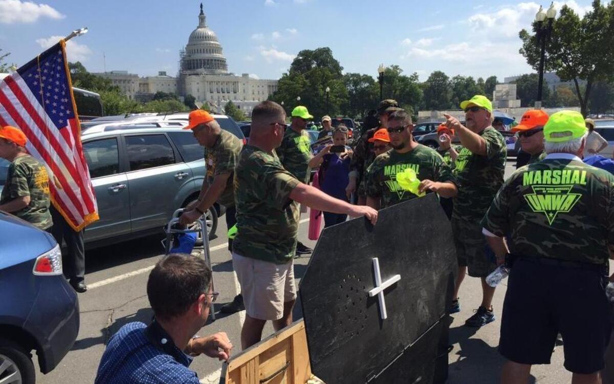 Retired coal miners rallied at the Capitol in September to support a rescue for their pension and health care fund. Some Senate Democrats have vowed to hold up business until lawmakers approve a permanent fix.
