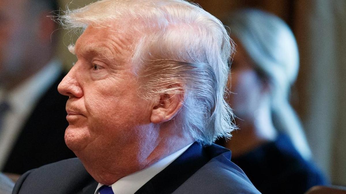 President Donald Trump announces that the United States will designate North Korea a state sponsor of terrorism during a cabinet meeting at the White House Monday.