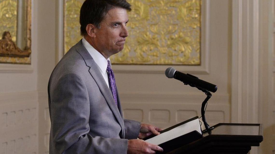 N.C. Gov. Pat McCrory announces on May 9, 2016, that he has filed a lawsuit asking a federal court to determine that the controversial House Bill 2 is not illegally discriminatory. He said, "The Obama administration is bypassing Congress by attempting to rewrite the law and set restroom policies for public and private employers across the country, not just North Carolina."