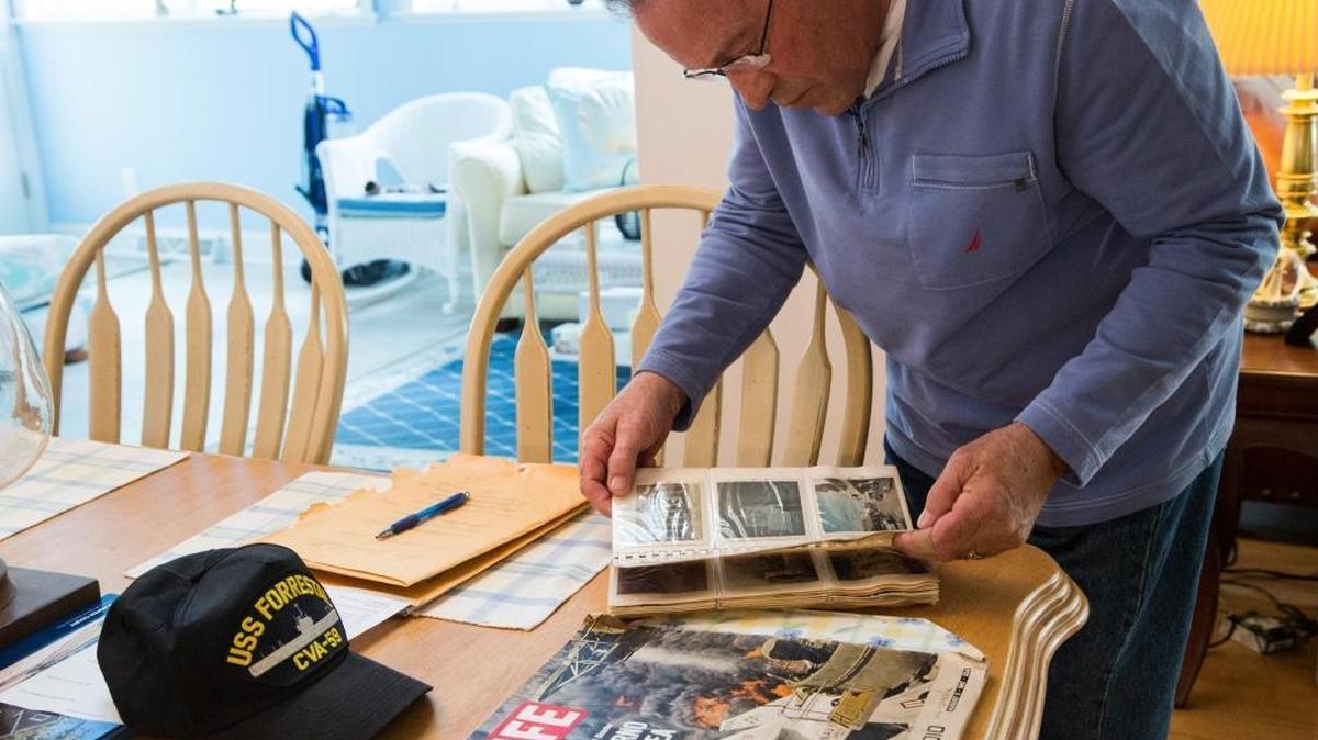 Sam Grenco, a "blue water" Navy Vietnam veteran who lives in Pine Knoll Shores, N.C., is not automatically eligible for disability benefits even though his health problems align with conditions known to have been caused by a chemical in Agent Orange. He says he was exposed through the drinking water distillation system on Navy ships.