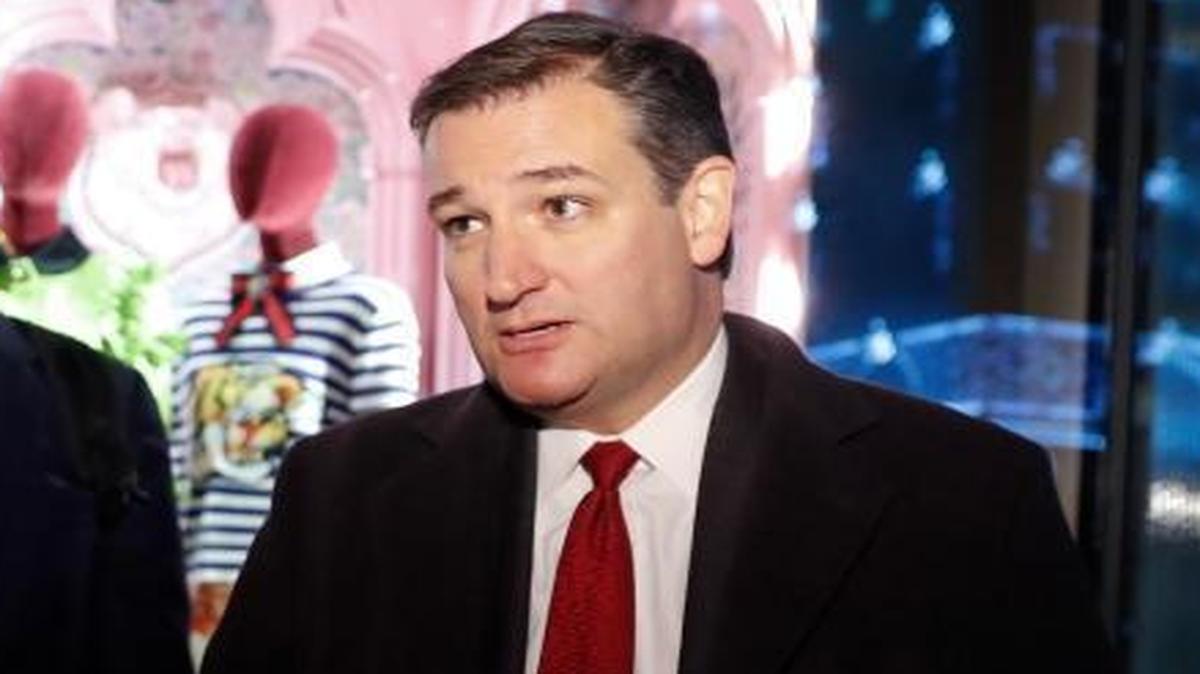 Sen. Ted Cruz, R-Texas, pauses to talk with media as he leaves Trump Tower, Nov. 15, 2016, in New York.