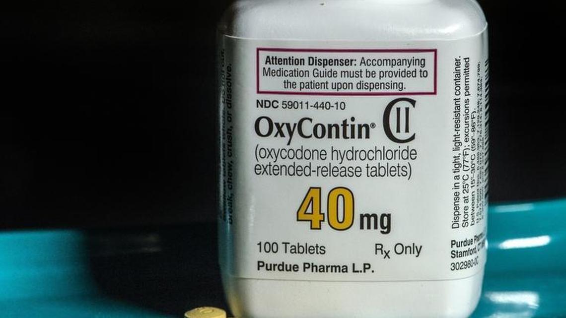 Prescription painkiller and potential source of addiction OxyContin, photographed Feb. 11, 2016, at the University of Kansas' pharmacy.