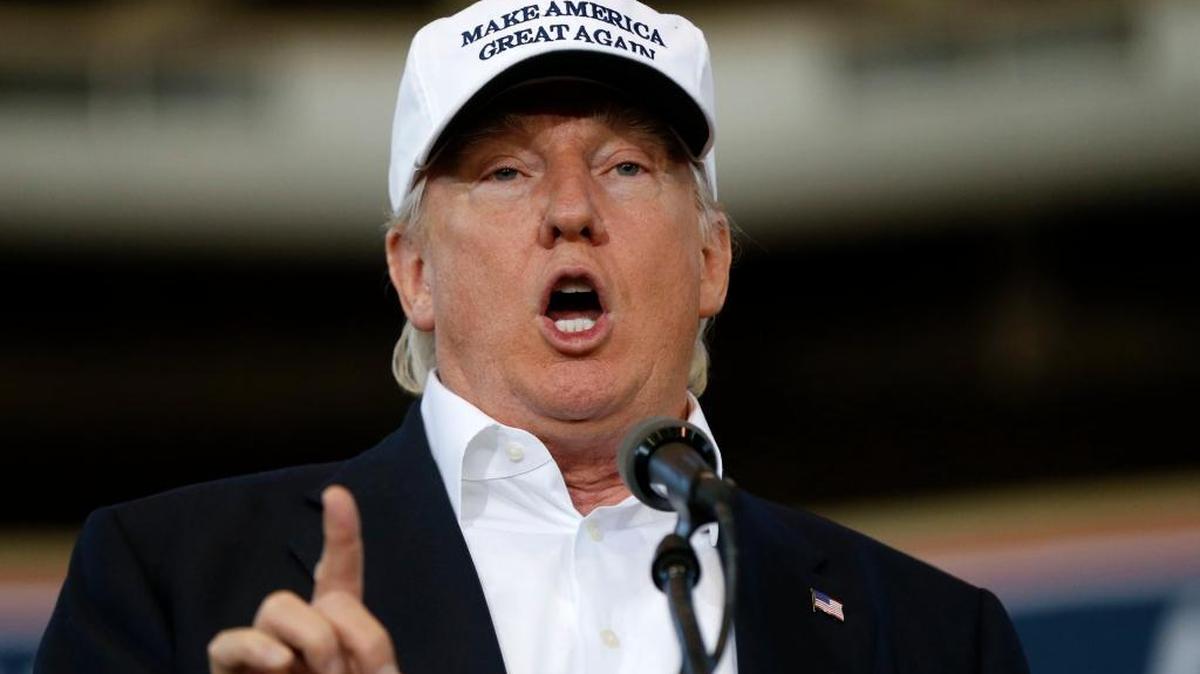 In this Saturday, Aug. 27, 2016, file photo, Republican presidential candidate Donald Trump speaks in Des Moines, Iowa. Trump promised on Twitter that he'll make a major speech on illegal immigration on Wednesday, Aug. 31, 2016, carrying his self-declared "immigration week" into a second. Trump appears unable to decide what his policy on his signature issue ought to be, an odd place for a candidate 10 weeks before Election Day and a dark harbinger of indecision for a potential president.