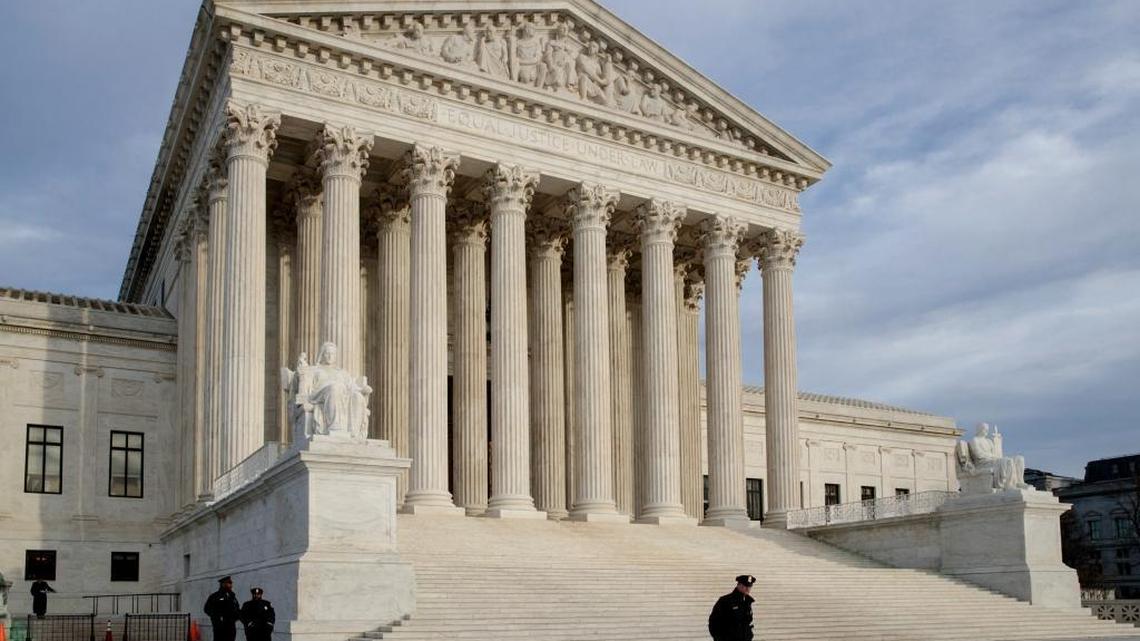 In this Feb. 14, 2017, photo, The Supreme Court building is seen at day’s end in Washington.