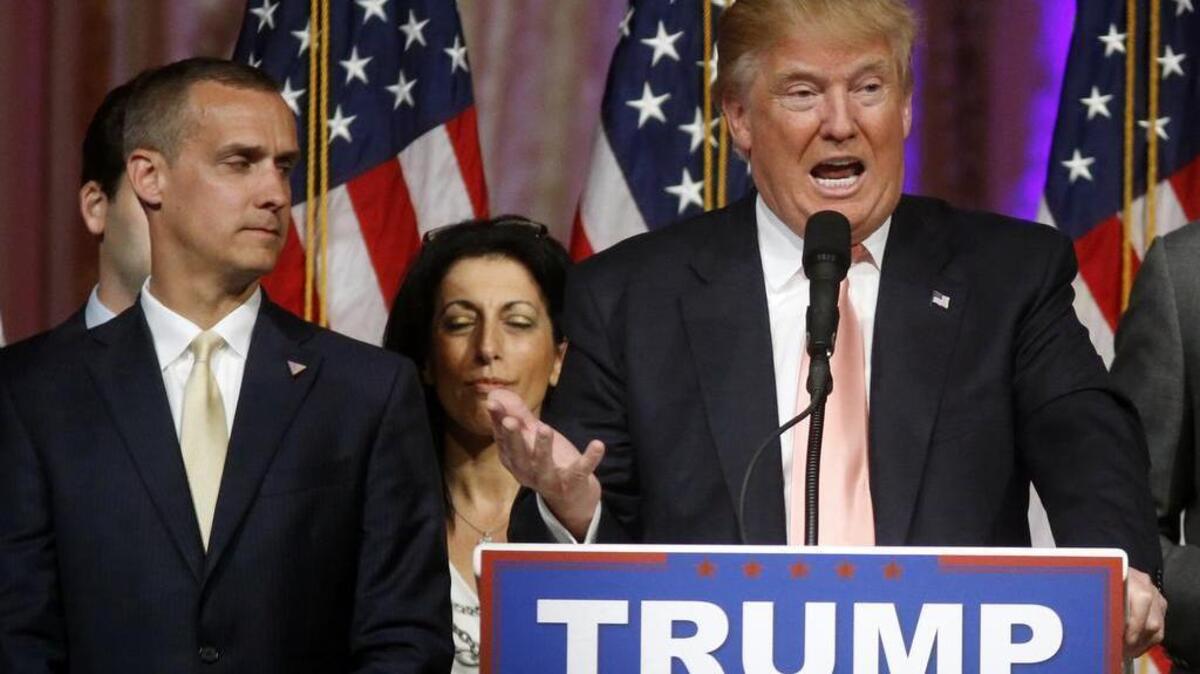 Donald Trump let go of his campaign manager Corey Lewandowski, news outlets reported Monday.