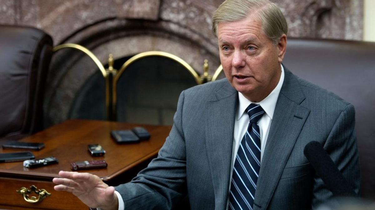 Sen. Lindsey Graham, R-S.C., speaks with reporters in the Senate Press Gallery on Capitol Hill in Washington, Nov. 15, 2016. Graham has been one of Donald Trump's strongest critics, once comparing the choice between Trump and Texas Sen. Ted Cruz in the Republican primary as the difference between being poisoned and shot. But now that Trump is president-elect, Graham is looking for common ground.