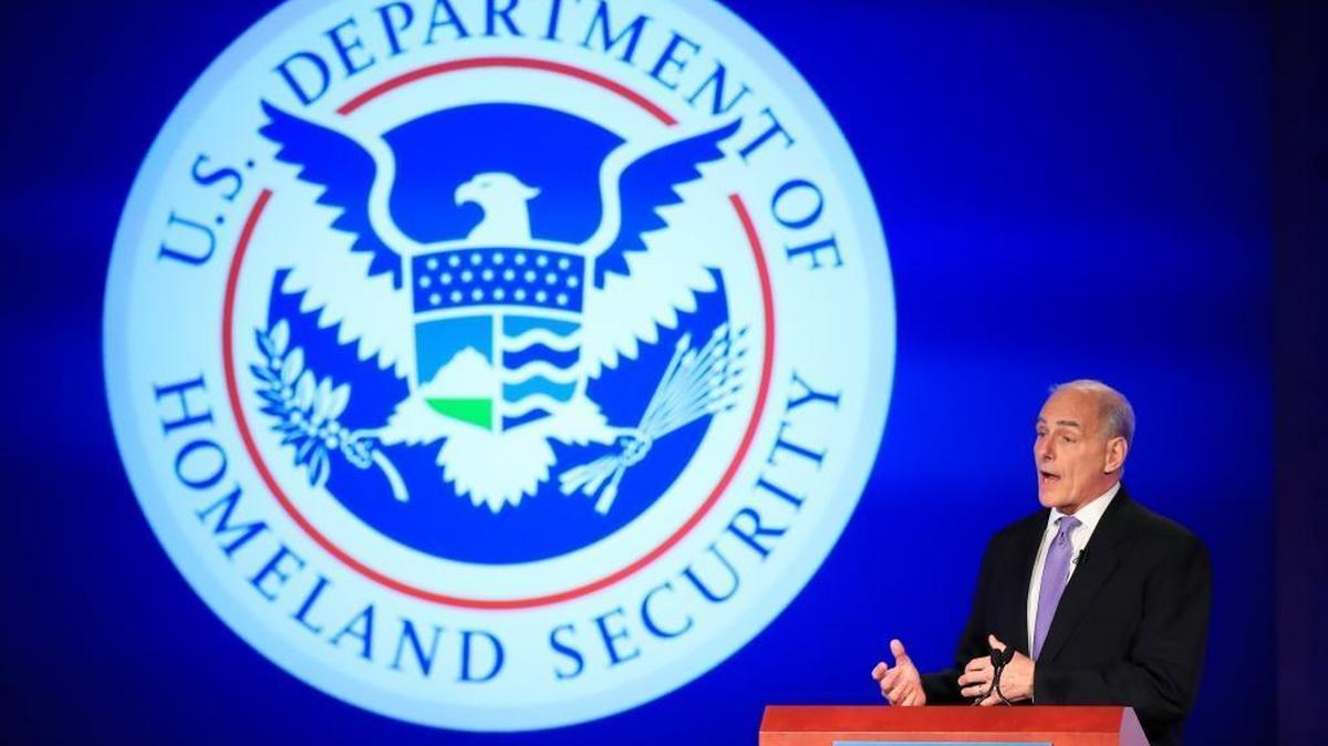 Homeland Security Secretary John Kelly on Tuesday, April 18, 2017, at George Washington University in Washington.