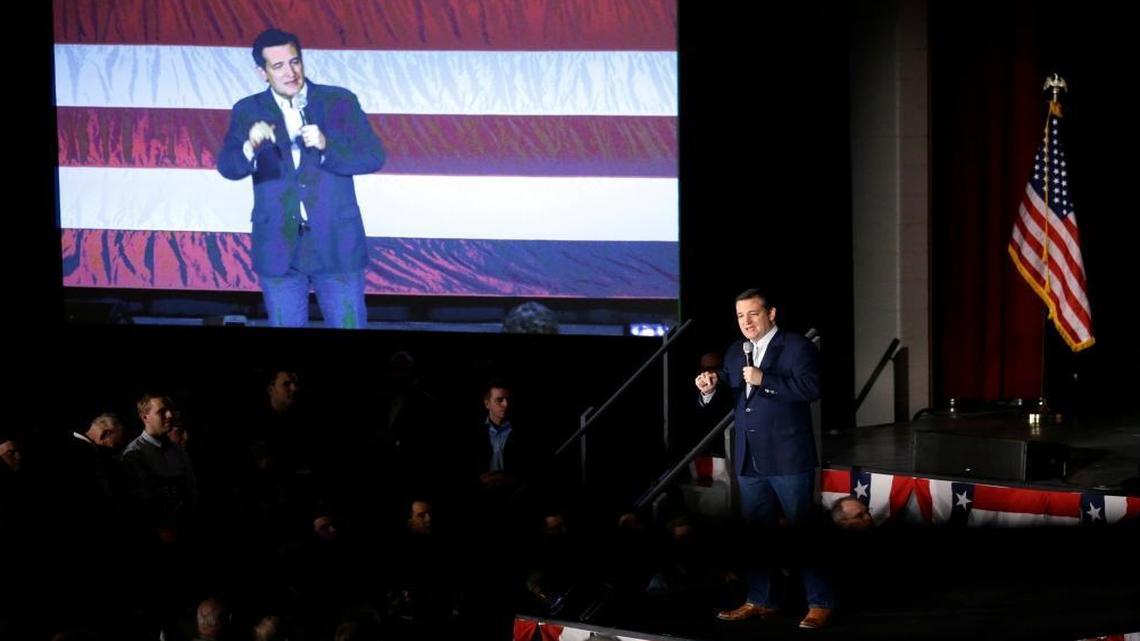 Republican presidential candidate Sen. Ted Cruz, R-Texas, speaks at a campaign stop at Waukesha County Exposition Center in Wisconsin on Monday, April 4, 2016.
