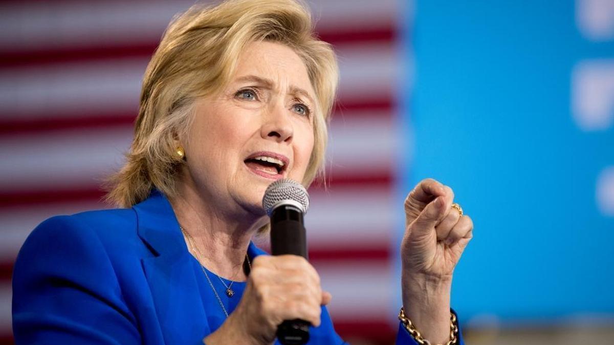 Democratic presidential candidate Hillary Clinton speaks at a rally at Johnson C. Smith University in Charlotte, N.C., on Thursday, Sept. 8, 2016.