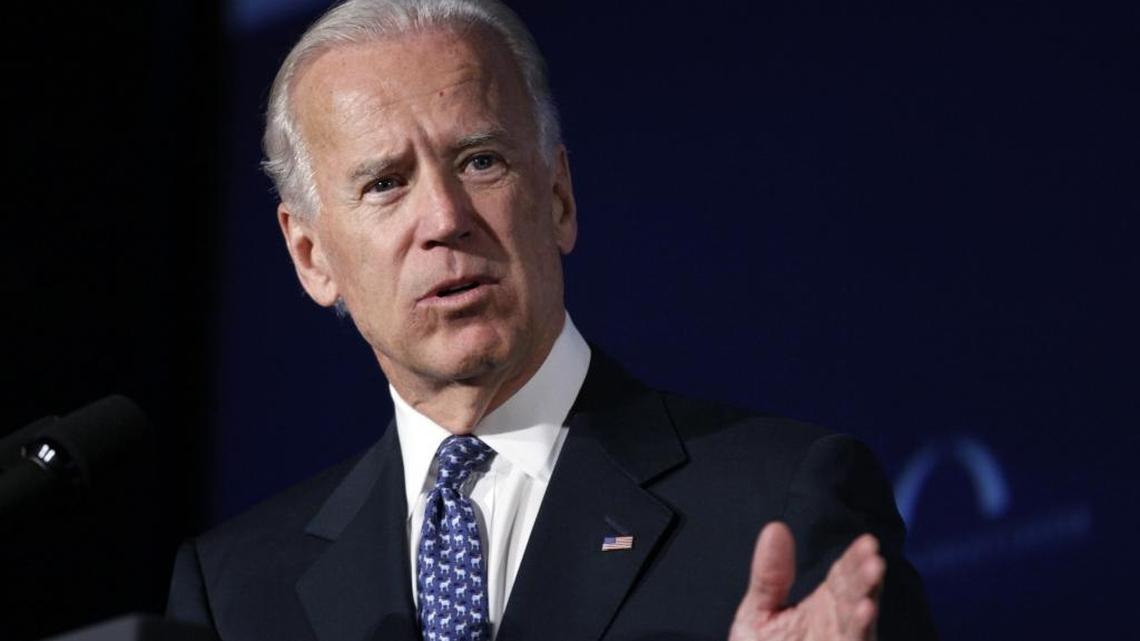 In this March 21, 2012 file photo, Vice President Joe Biden speaks at Mellon Auditorium in Washington. Leaked Democratic National Committee emails show that DNC staffers floated the idea of asking Biden to speak at a rally in Raleigh, North Carolina, opposing the state’s HB2 law, which requires people using government restrooms to use the bathroom that corresponds with the gender and their birth certificate. Biden in 2012 said he's "absolutely comfortable" with gay couples who marry getting the same civil rights and liberties as heterosexual couples.