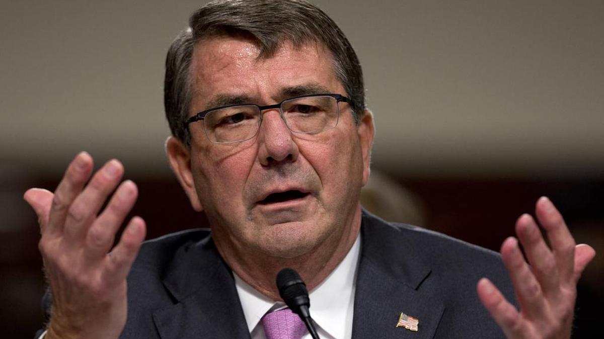 Defense Secretary Ash Carter testifies on Capitol Hill in Washington on July 7, 2015. Carter has called the transgender ban outdated and harmful to the military.