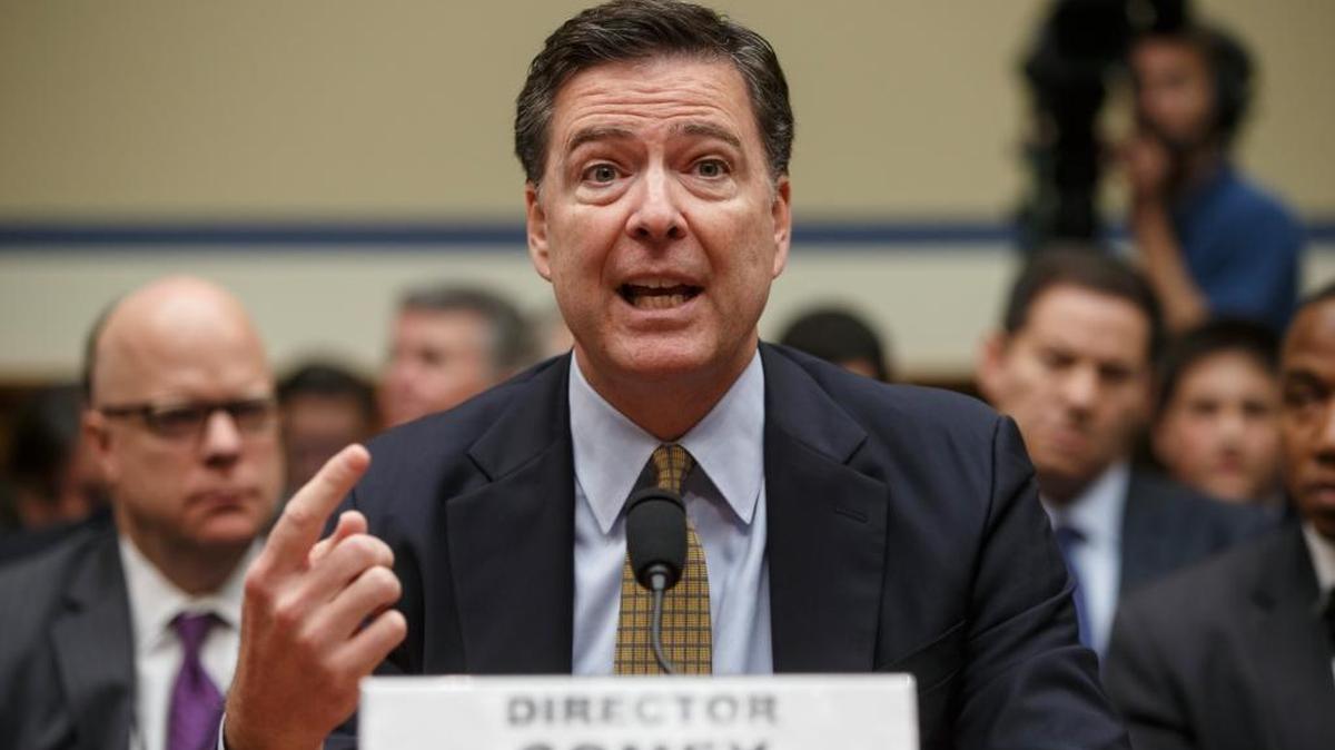 FBI Director James Comey testifies on Capitol Hill in Washington on Thursday, July 7, 2016, before the House Oversight Committee to explain his agency's recommendation to not prosecute Hillary Clinton, now the Democratic presidential candidate, over her private email setup during her time as secretary of state.