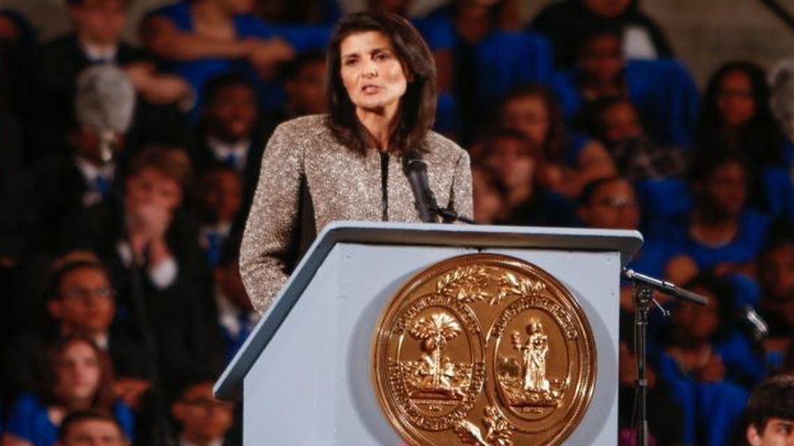 Governor Nikki Haley is heading to Congress to see where her nomination to as ambassador to the United Nations in a Trump administration stands. She’s likely to hear good news. Here, she’s pictured during the 50th Annual Governor's Carolighting on Dec. 1, 2016 on the State House grounds in Columbia.
