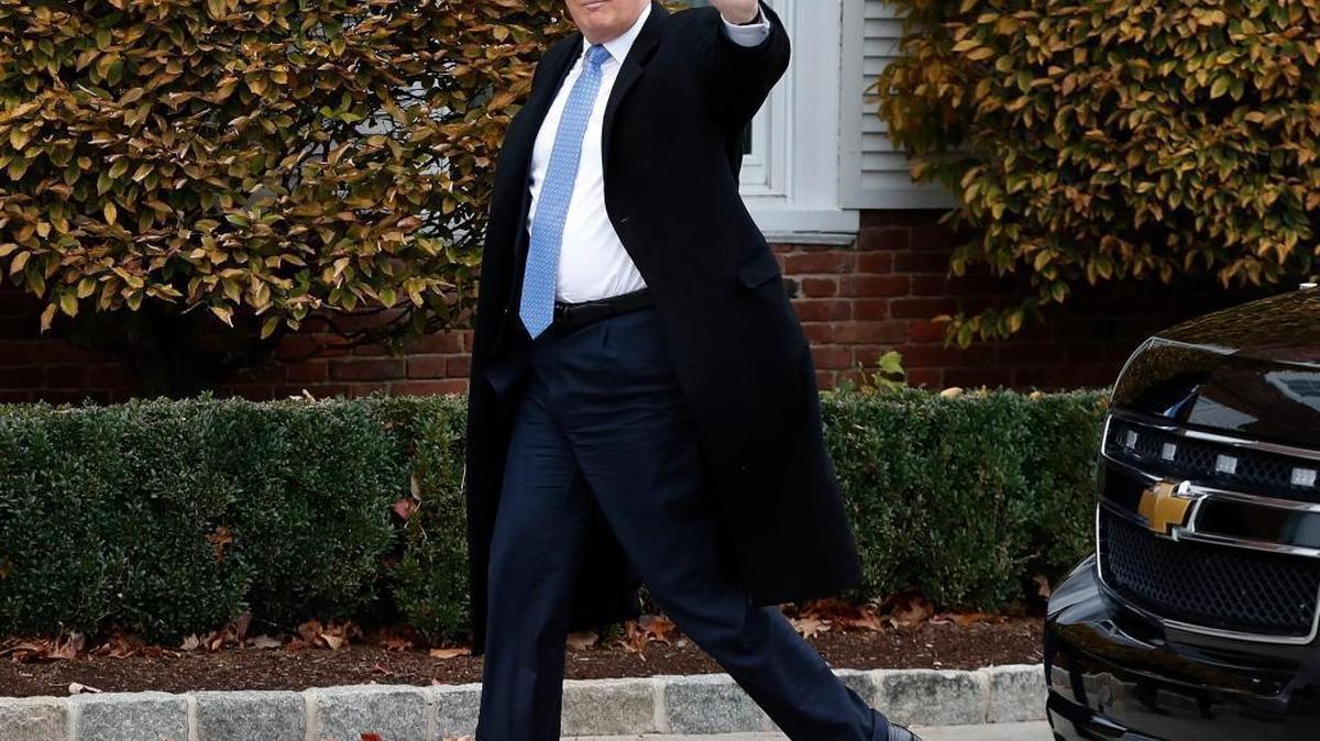 FILE - In this Nov. 20, 2016 file photo, President-elect Donald Trump waves as he arrives at the Trump National Golf Club Bedminster clubhouse in Bedminster, N.J. Thousands of high school students from Seattle to Silver Spring, Md., have taken to the streets since Trump's election to protest his proposed crackdown on illegal immigration and his rude comments about women.