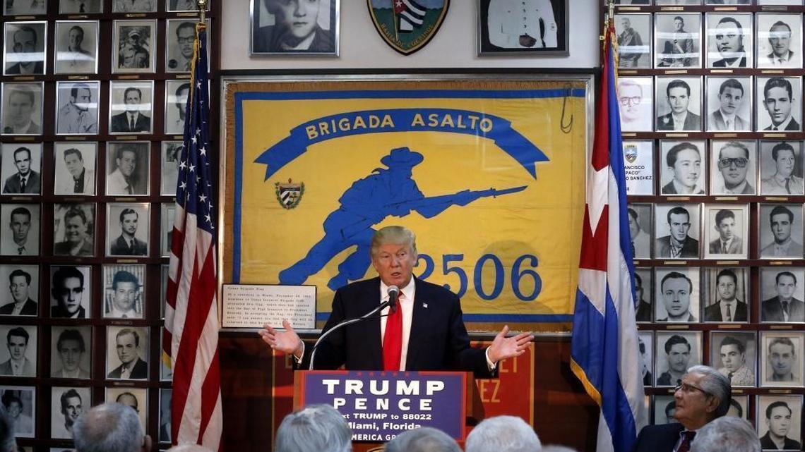 Donald Trump at the Bay of Pigs Museum in Miami’s Little Havana neighborhood on Tuesday, Oct. 25, 2016.