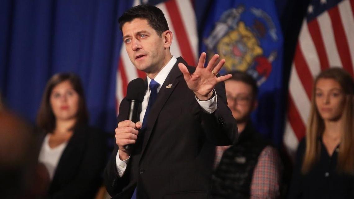 House Speaker Paul Ryan, R-Wis., speaks during an appearance with a group of College Republicans at the Masonic Center in Madison, Wis., Friday, Oct. 14, 2016. Responding to Obama’s latest direction on Cuba, Ryan said Tuesday that he planned to maintain the embargo against the country.