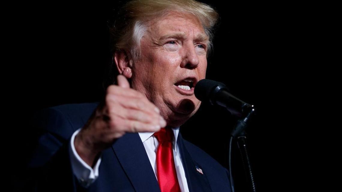 Republican presidential candidate Donald Trump speaks during a campaign rally, Thursday, Oct. 27, 2016, in Geneva, Ohio.